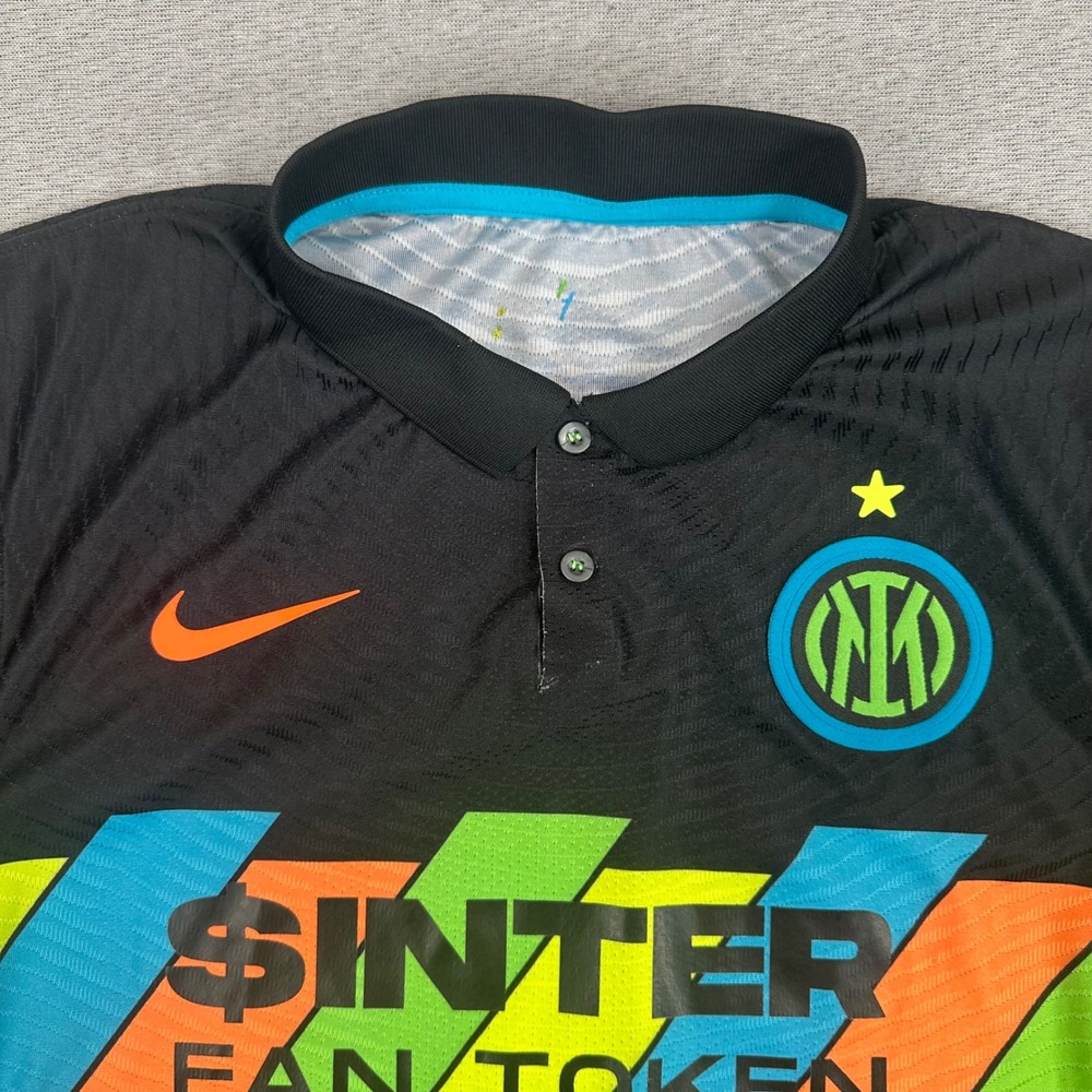 Nike ADV Inter Milan 2021-22 Third Jersey Womens XL Black Multi Color Dri-FIT - Picture 2 of 14